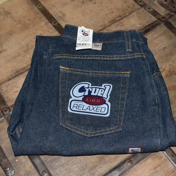 NOS 1990'S CRUEL GIRL RELAXED JEANS 13 REGULAR ~ NEW, NEVER WASHED OR WORN - Picture 1 of 5